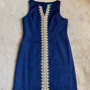 Cappagallo  Navy and Gold Dress